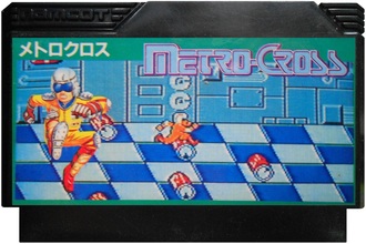 Metro-cross, Игра для Денди, Famicom Nintendo, made in Japan.