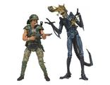 Комплект фигурок из известного фильма &quot;Чужой&quot;, Corporal Dwayne Hiks vs Xenomorph Warrior.