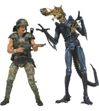 Комплект фигурок из известного фильма &quot;Чужой&quot;, Corporal Dwayne Hiks vs Xenomorph Warrior.