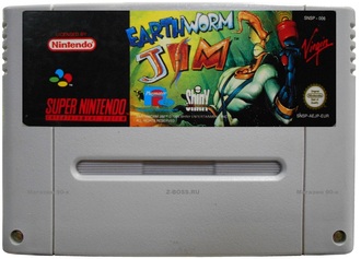 &quot;Earth Worm Jim&quot; no Box, Игра для Nintendo Super Famicom (SNES-PAL)